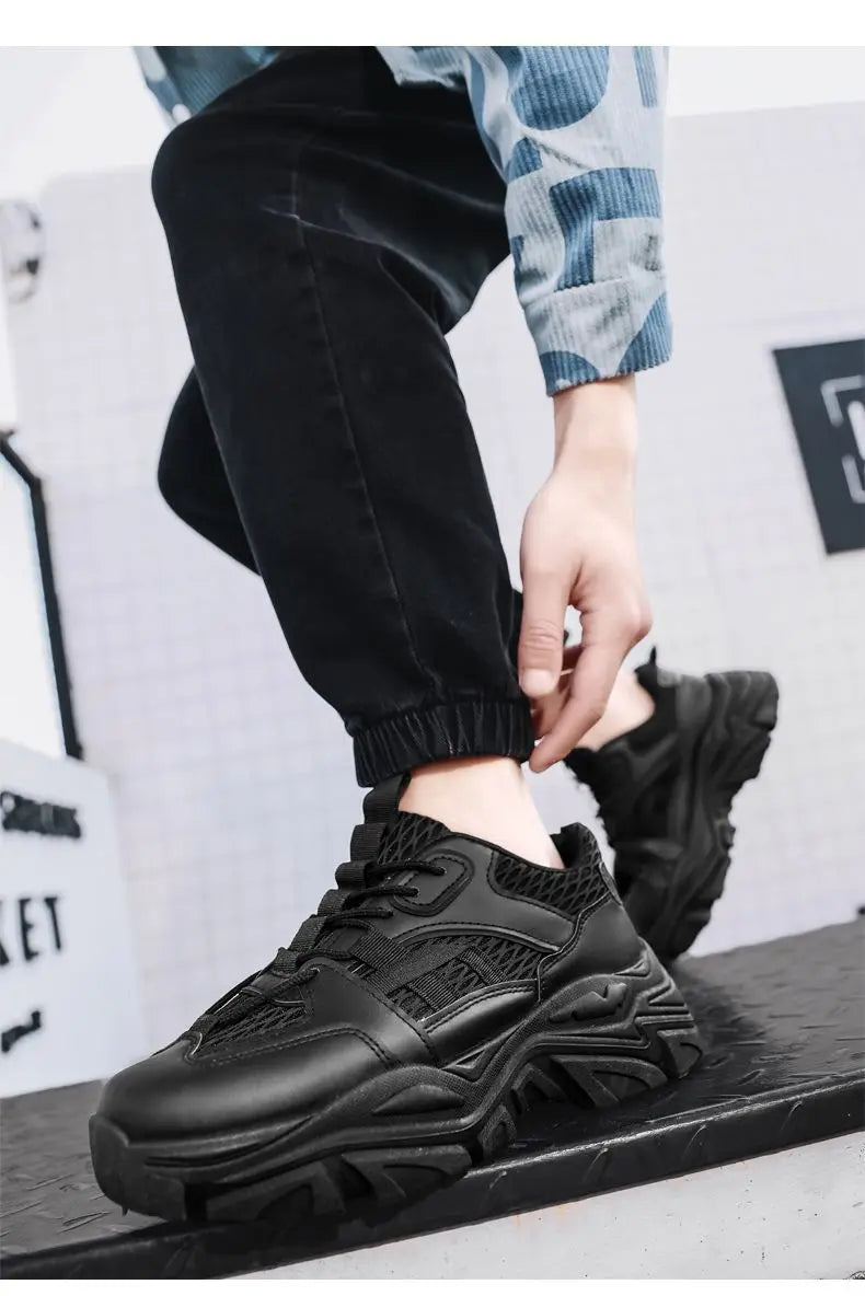 Men's mesh breathable Shoes Trendy versatile Sneakers Casual thick soled Designer running shoes Fashion Luxury Male footwear