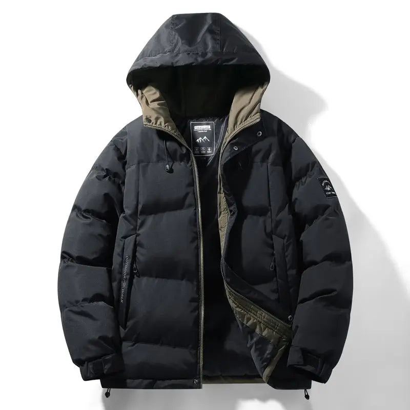 New Winter Hooded Bread Jacket Thickened Warm and Cold-proof Cotton-padded Jacket Winter Down Cotton-padded Jackets for Men