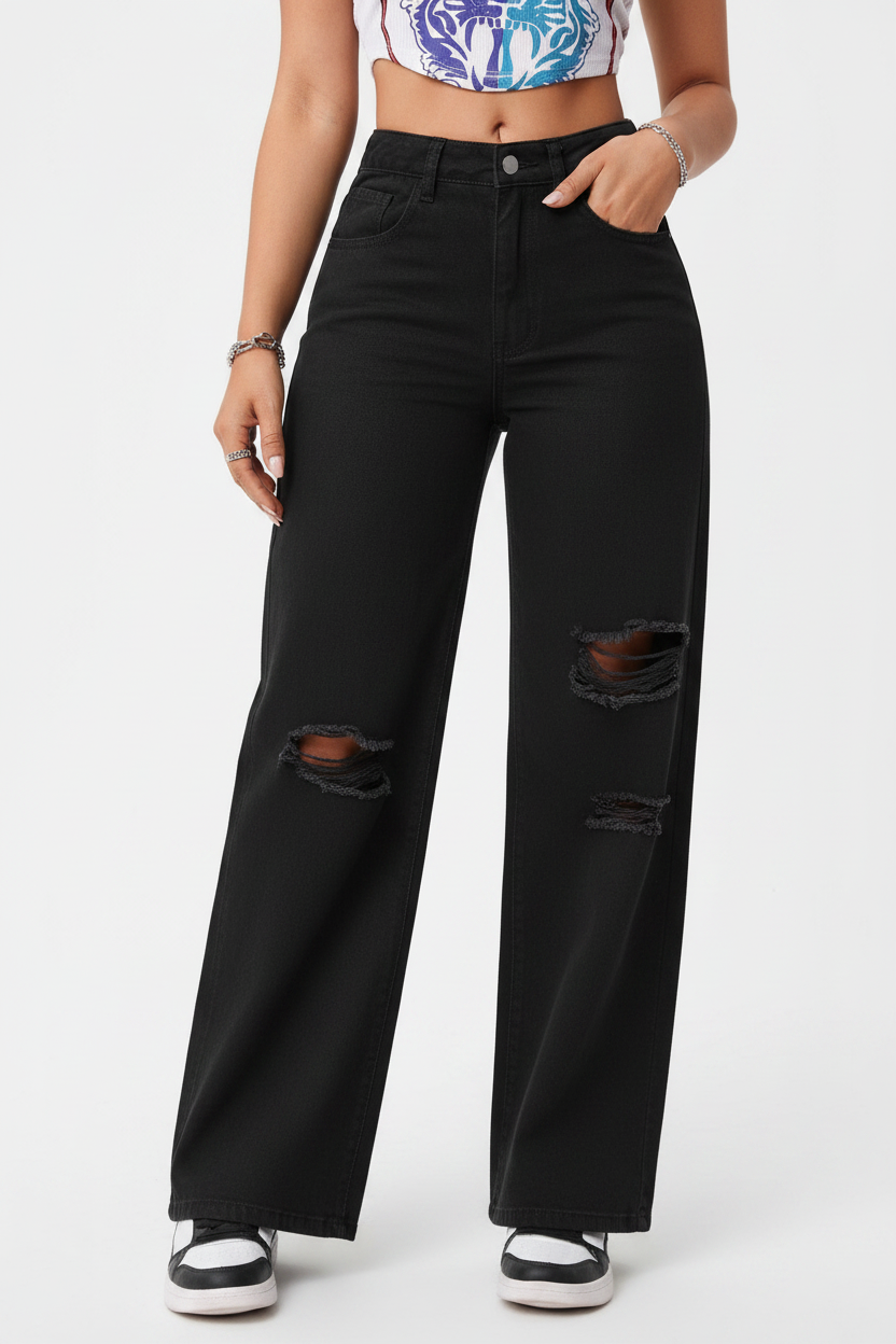 BodyDrip – Black Jeans Front View