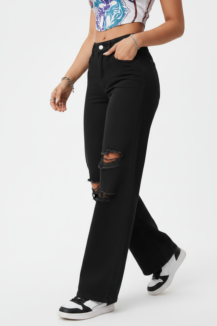 BodyDrip – Black Jeans Walking Pose