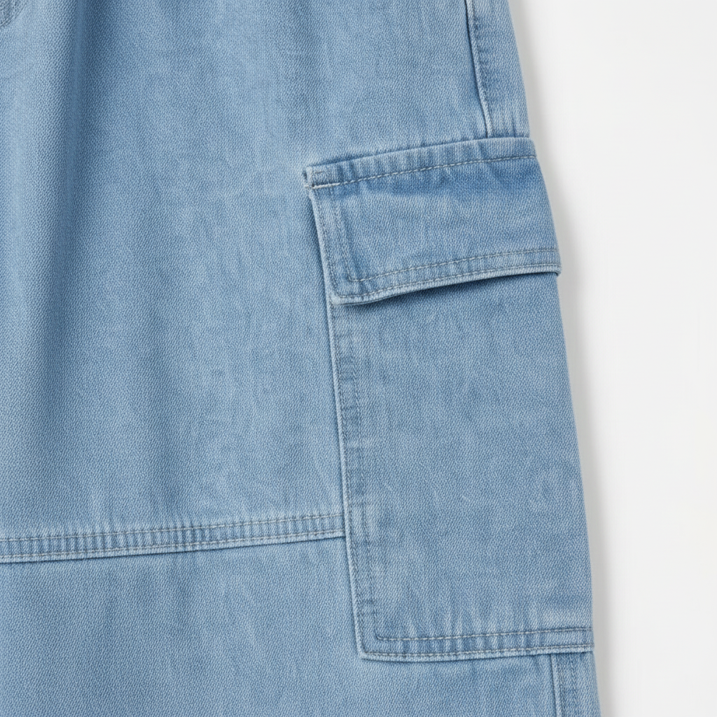Cargo Jeans - Macro Pocket Stitching Detail