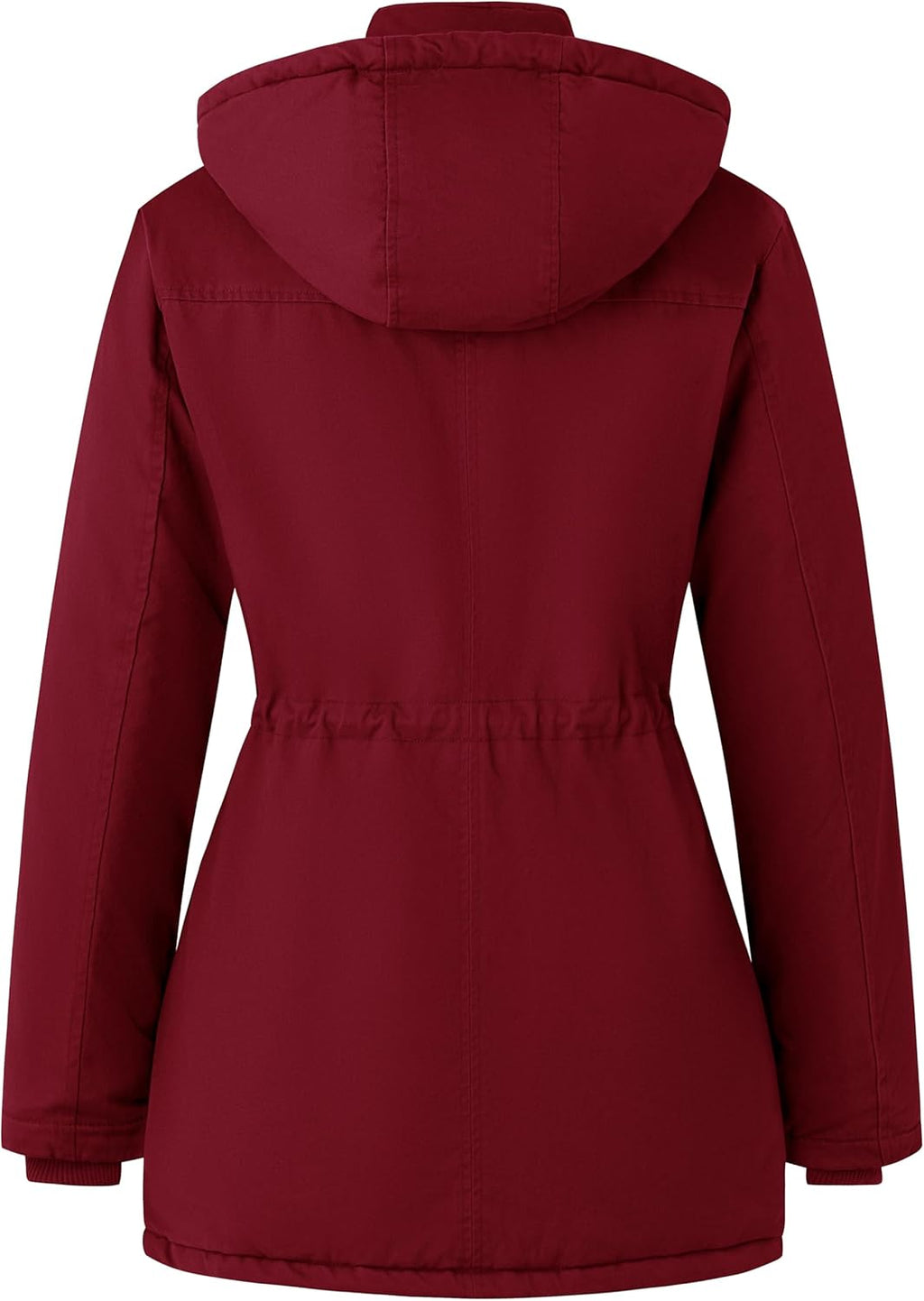 Women'S Winter Thicken Puffer Coat Warm Fleece Lined Parka Jacket with Fur Hood