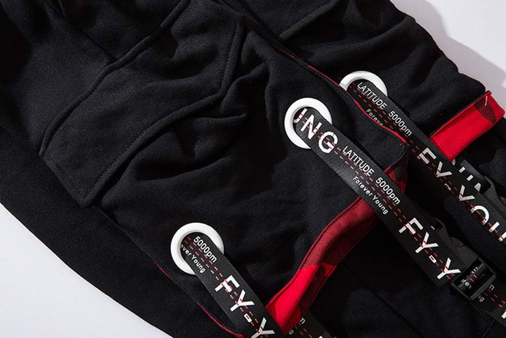 Men'S Jogger Pants Punk Cargo Baggy Techwear Hip Hop Harem Pants Streetwear Tactical Track Pant