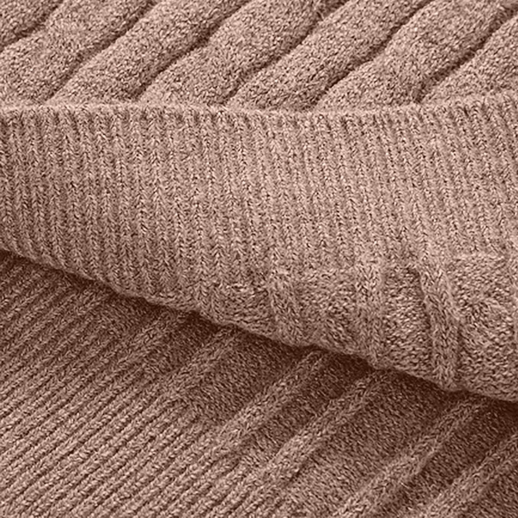 Sweaters for Men Cable Knit Crew Neck Top Long Sleeve Dressy Casual Fall and Winter Quarter Zip Pullover Sweater