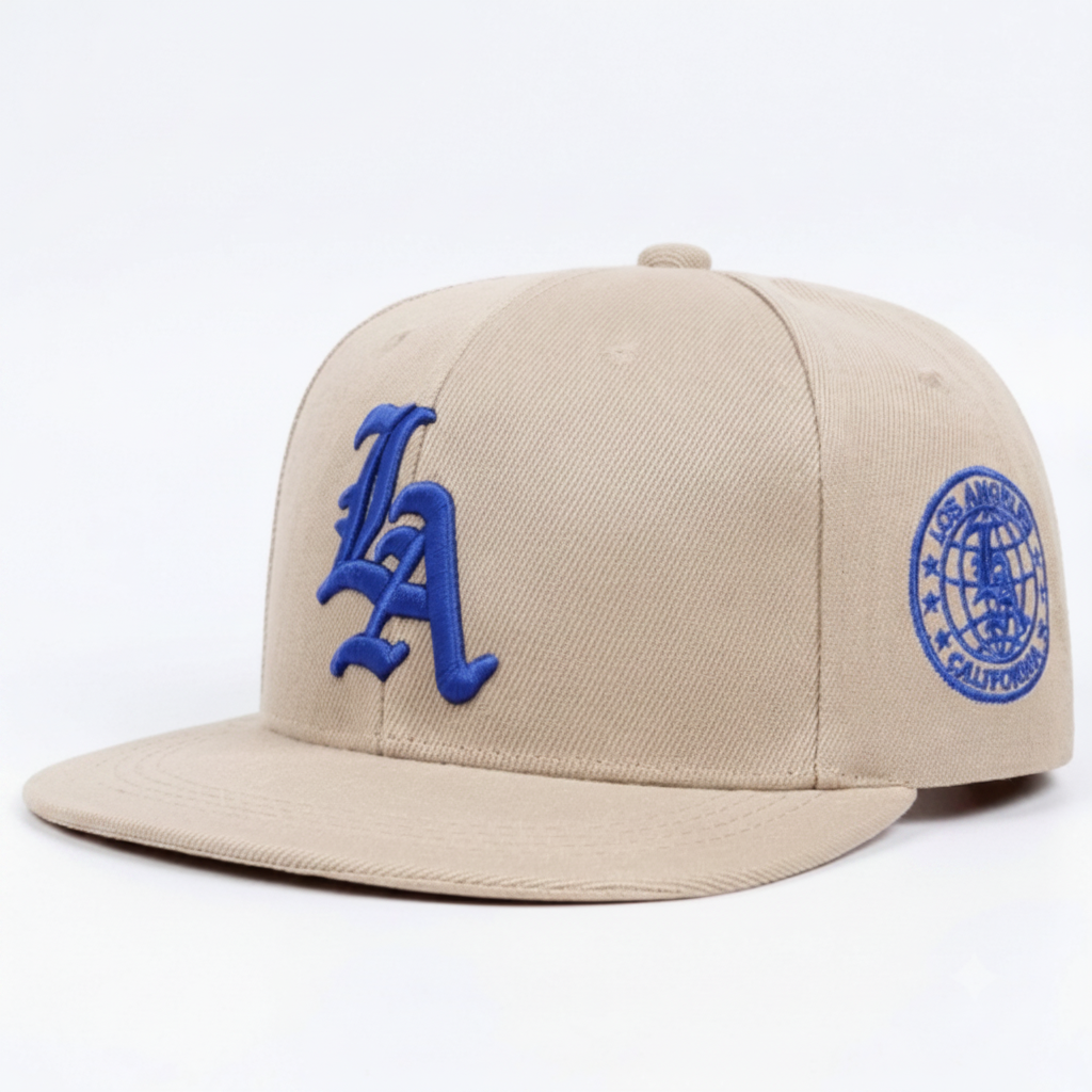 LA Snapback Cap - Khaki