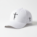 White Faith Cross Cap - Studio Product Shot